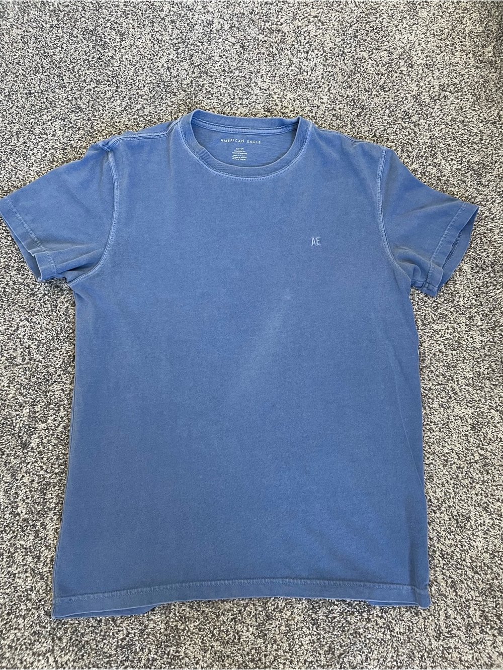 American Eagle Outfitters Washed Blue Crewneck T-Shirt